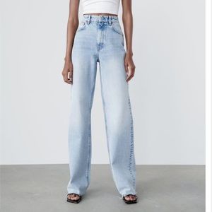 Zara high wise wide leg jeans